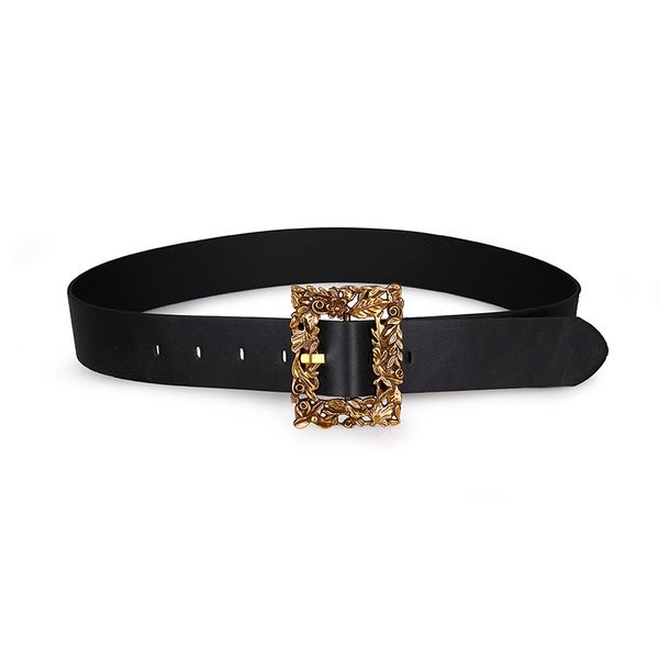 

angry snake fashion women's belt flower buckle classical beautiful belt pin-buckle black grace, Black;brown
