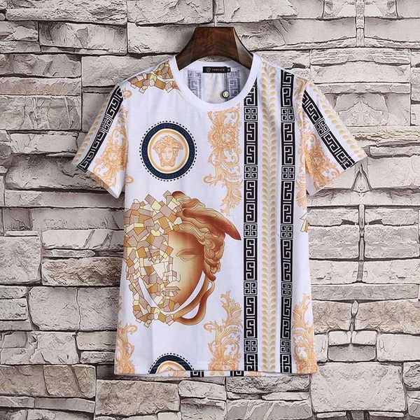 

Футболка Медуза мужчины весна лето новый с коротким рукавом О-образным вырезом Майка мужчины марка одежды мода цветок 3D печати хлопок тренажерный зал Tee топы #0516