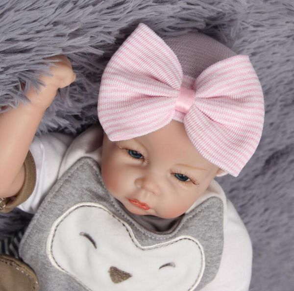 

newborn pgraphy props baby hat big bow knitting children hat autumn and winter cute baby cap 5 colors, Yellow