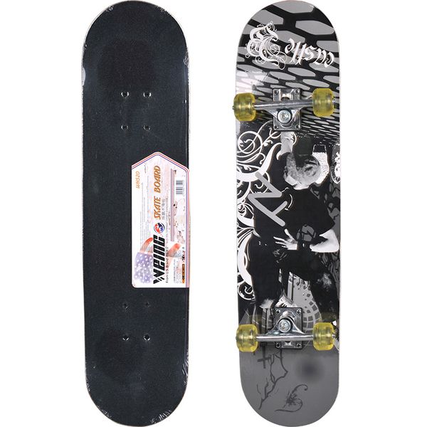 

weing 520 double tilt skateboard penny board skate longboard hand painted maple wood deck