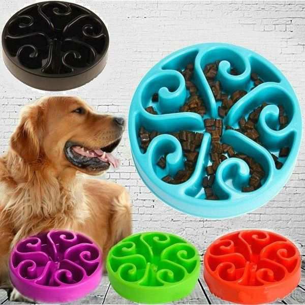 2019 Pet Food Bowl Slow Feed Interactive Slow Down Eating Dog