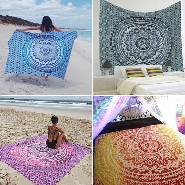 

новый 210x150cm печатный пляжное полотенце mandala гобелен плавание ковер одеяло йога плавать полотенца 8 xhc88