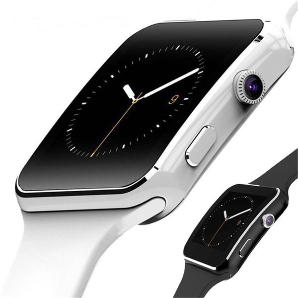 

Смарт-часы X6 с поддержкой сенсорного экрана камеры SIM-карта TF Bluetooth SmartWatch для Iphone X Samsung S9 Android-телефон с розничной коробкой