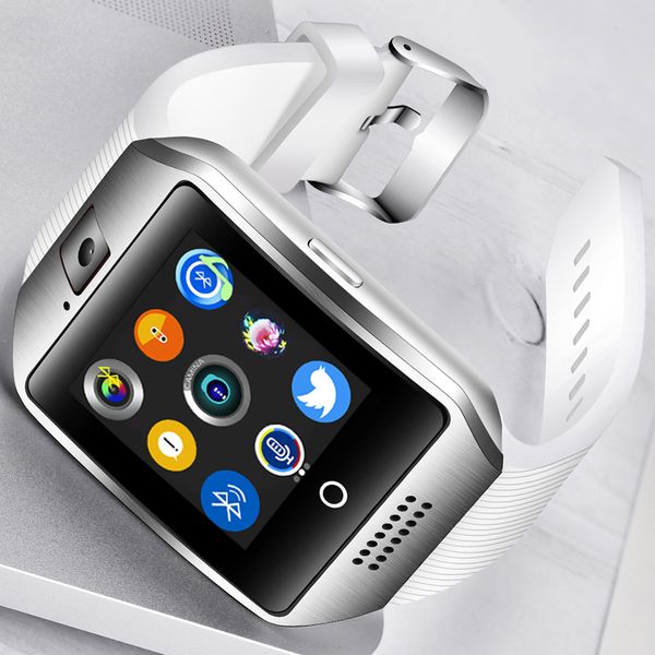 

2018 new smart watch men's smart watch bluetooth connection sports music playback color screen support ti sim, Slivery;brown