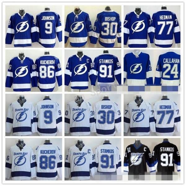 

Ice Hockey Tampa Bay Lightning Jerseys 91 Steven Stamkos 9 Tyler Johnson 30 Ben Bishop 77 Victor Hedman 86 Nikita Kucherov 27 Jonathan Droui