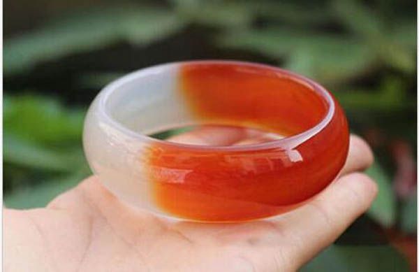 

optional 58-62mm genuine natural white & red agate woman bangle bracelet agate ing, Golden;silver