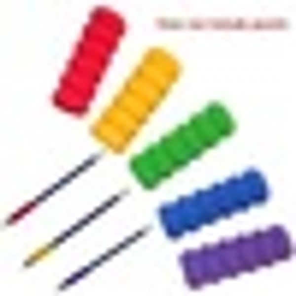 

10pcs pen cap pencil hand protection ridged cap handwriting soft foam pen pencil grips children school stationery, Black;red