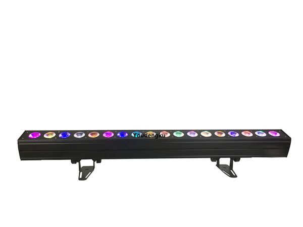 10 Stück DJ-LED-Pixel-Panel, LED-Waschmaschine, Bühnenlicht, 4-in-1, superschlankes DMX, 18 x 12 W, RGBW-Wandwaschlicht für den Innenbereich