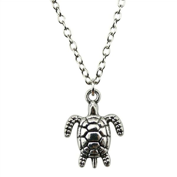 

wysiwyg 5 штук металлические цепи ожерелья подвески старинные ожерелье ручной работы черепахи 23x17mm n2-b10463, Silver