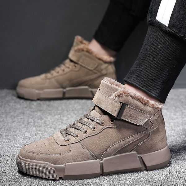 

winter plush warmth man sneakers comfortable outdoors running sports shoes for man jogging walking athletic drop shipping
