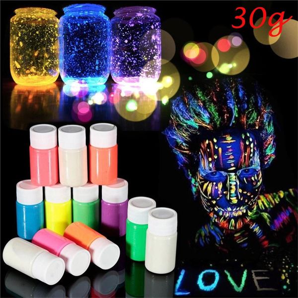 30g Glow In The Dark Acrylic Luminous Paint Bright Pigment Party
