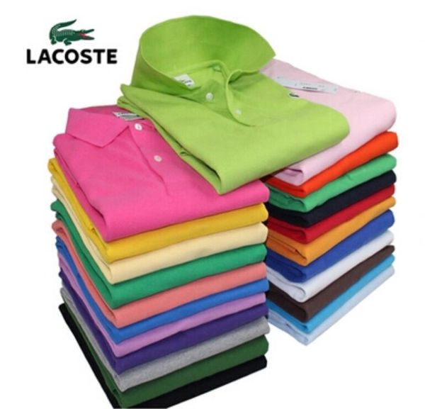 

Новые мужские рубашки поло топ Крокодил вышивка мужчины с коротким рукавом рубаш