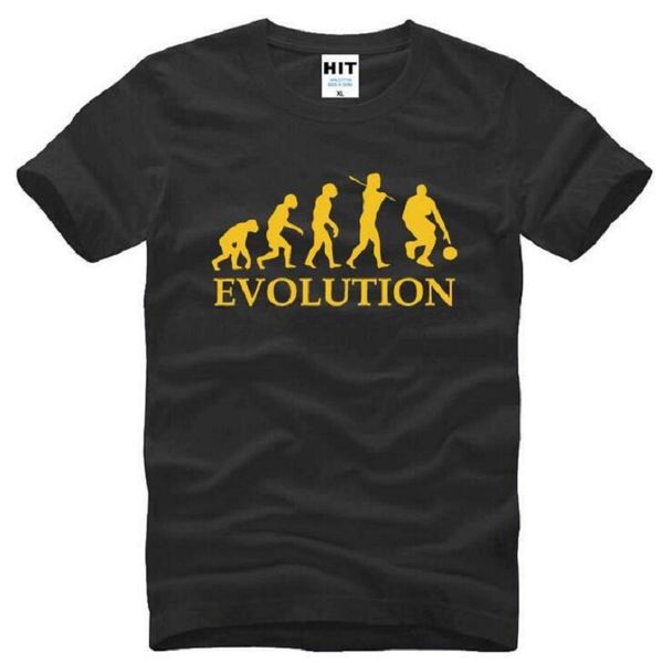

basketball evolution of man printed t shirts men short sleeve o neck cotton men's t-shirt summer tshirt for men camisetas hombre, White;black