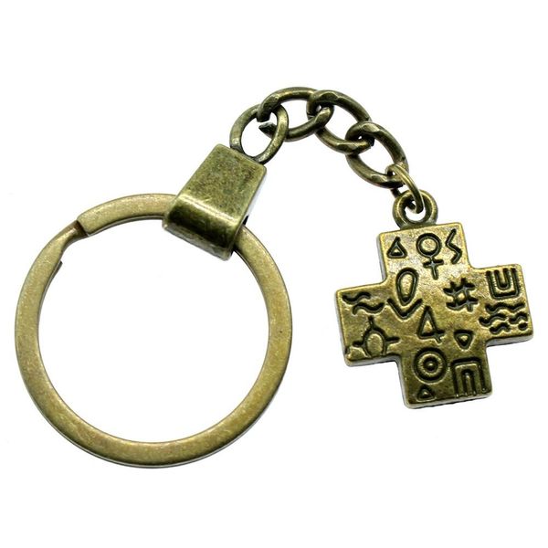 

6 шт. брелок женщины брелки пара брелок для ключей крест 24x21mm, Slivery;golden