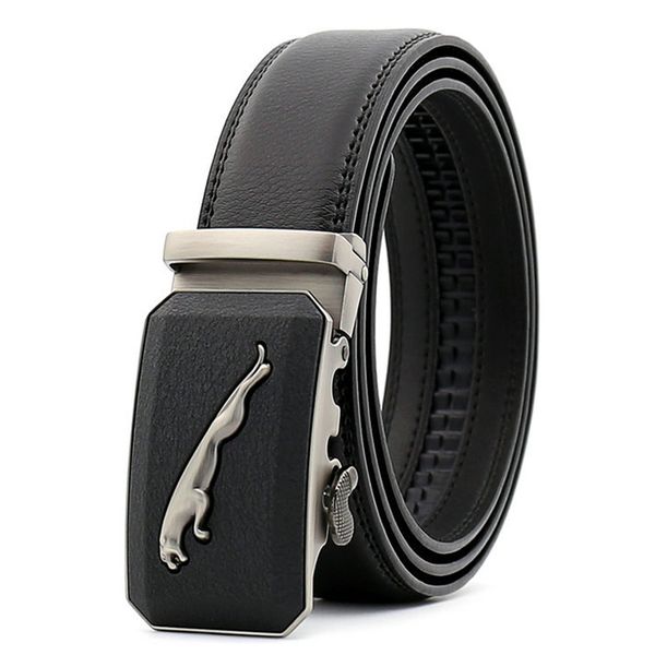 

2017 fashion men's genuine leather belt cool automatic buckle 130 140 150cm male luxury cowskin cinto brand designer ceinture, Black;brown