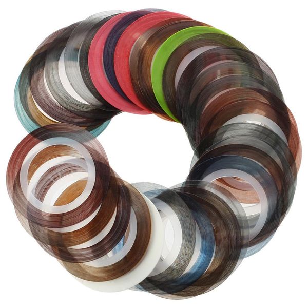 

buas 32pcs mixed colors rolls striping tape line nail art tips decoration sticker