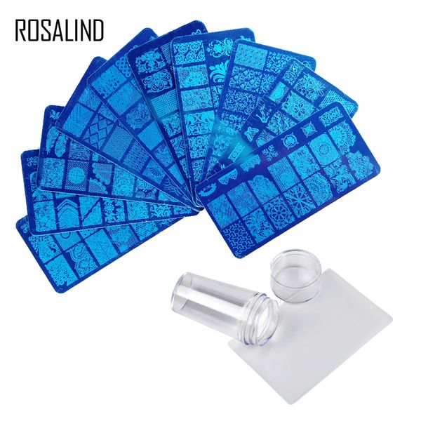 

rosalind flower diy polish stamping clear silicone nail art stamper scraper with cap stamping template plates plate tool, White