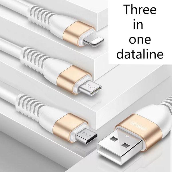 

JOYROOM 3in1 USB Cable Round Braided Copper Sync Data & Charging USB Cable for Samsung S9 LG G7 30pcs