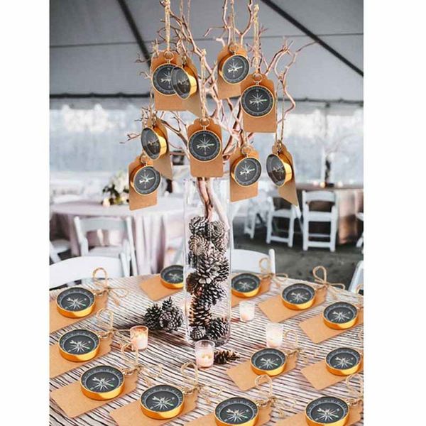 Wedding Birthday Compass Gift Kraft Paper Tags Party Favors Baby