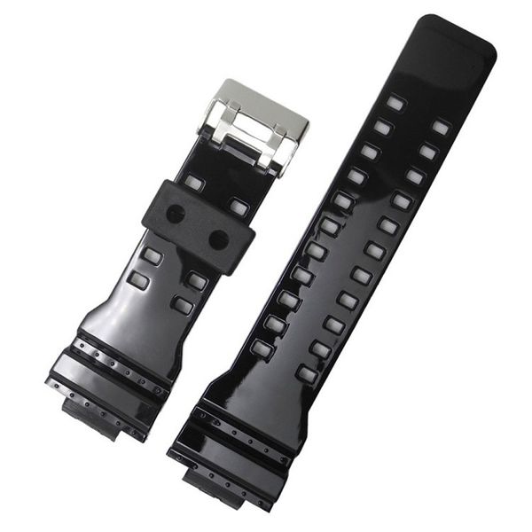 

watch accessories strap black g style digital wristwatches shiny rubber sports watch band for watches bd003, Black;brown