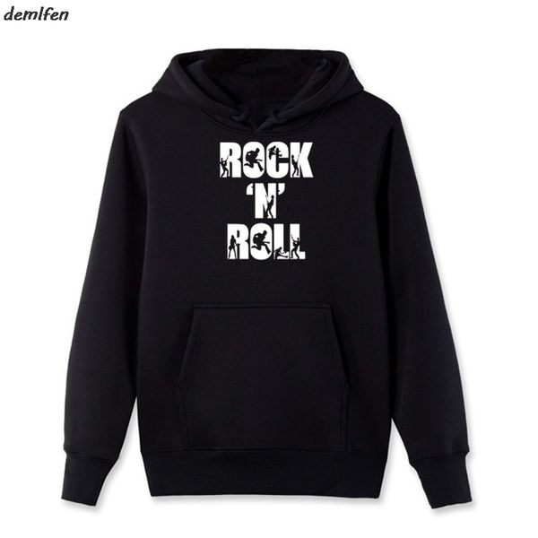 

new fashion rock design hoodie men hoody fleece funny print hoodies casual casual hip hop sweatshirt cool jacket, Black