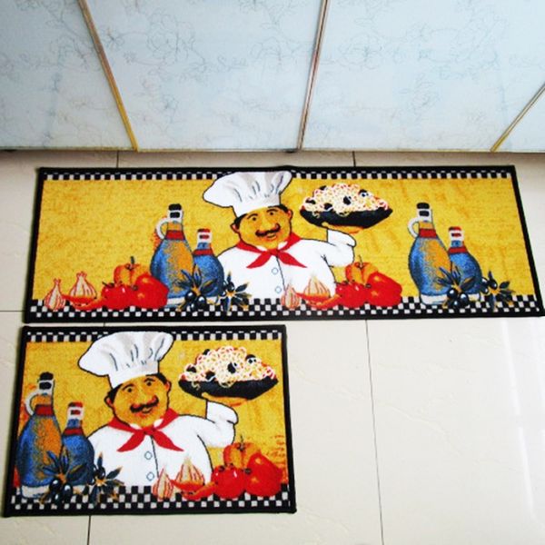 

thicken chef's kitchen mat doormat coffee non-slip bathroom carpet/bath mat home entrance floor hallway area rugs 1pc /2pcs