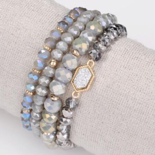

jewerly bracelets for women natural stone crystal glass bracelets sets simple fashion of shipping, Black