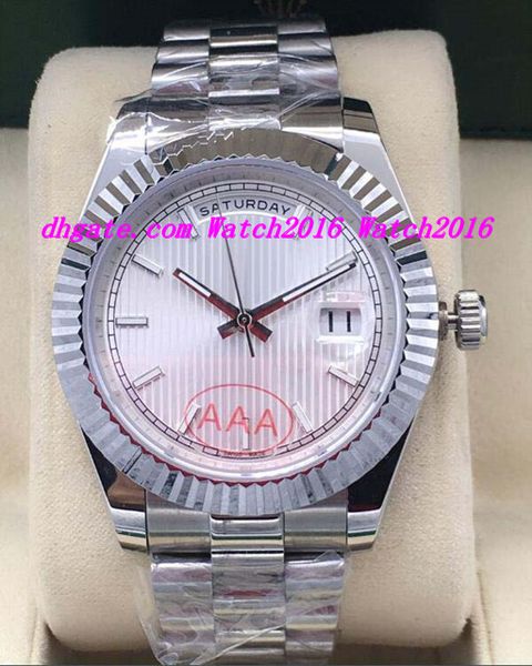 

new style luxury watches 3 style 228239 white gold dark rhodium stripe motif dial 41mm automatic fashion men's watch wristwatch