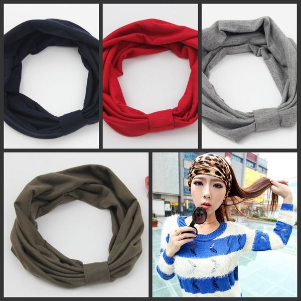 

korean wide soft elastic headbands sports yoga for women girls lady head wraps hair band quality, Blue;gray