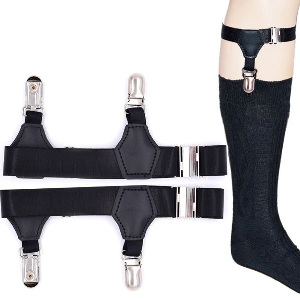 2 pezzi/set calzini reggicalze bretelle clip antiscivolo regolabili per uomo donna