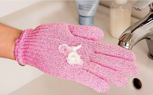 

factoryprice new 100pcs/lot exfoliating bath glove five fingers bath gloves convenient and comfortable health j145