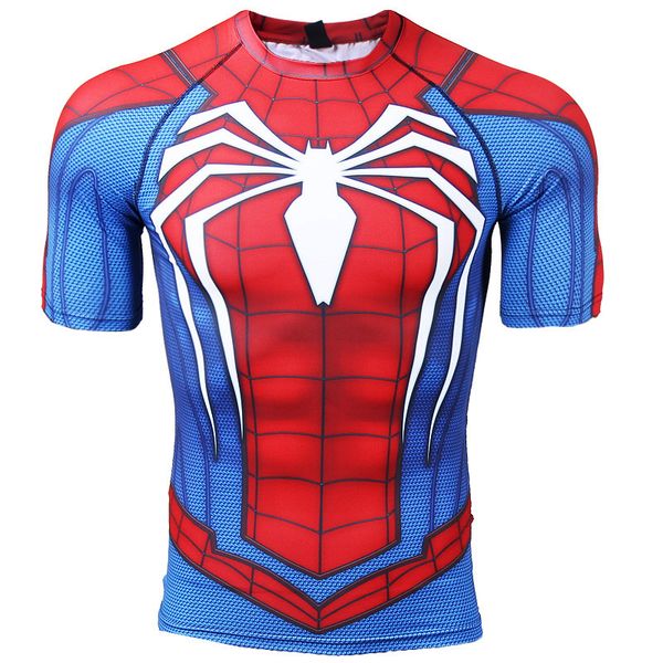 

Raglan Sleeve Compression Shirts Spiderman 3d Printed T Shirts Men 2018 New Crossfit Tops For Male Fitness Bodybuilding Clothing