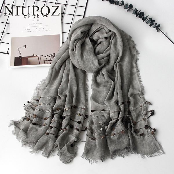 

2018 new design cotton women scarf with flower long solid cashual shawl muslim hijab warm thick knitted 80*180cm m267