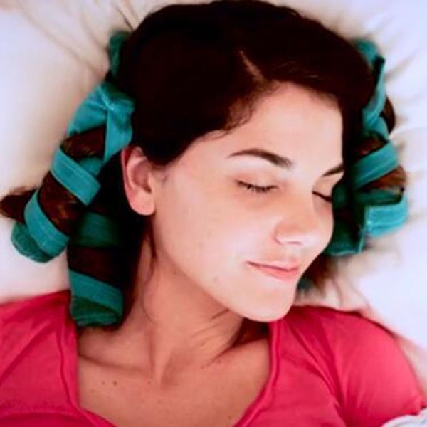 

hair rollers sleep styler kit long cotton curlers diy styling tools blue color magic hair dressing charming hairstyle