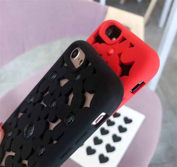 

factory sell for vivo y7p hollow out case daisy flower silicone mobile dissipate heat case for iphone x hollow out case
