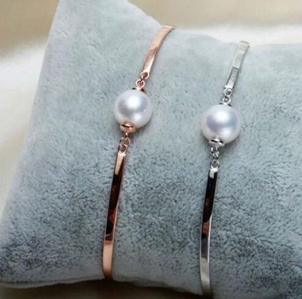 

pearl pendant bangle rose gold color fashion for women pearl bracelet jewelry cloth accessories valentine's day 2018 new, Golden;silver