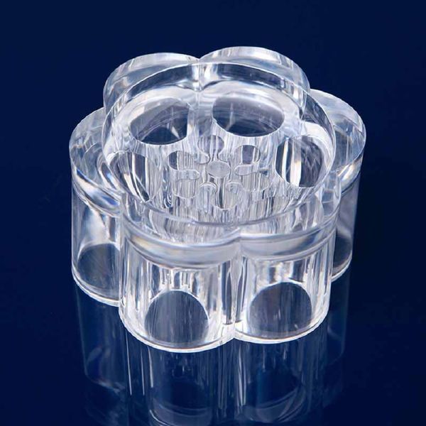 Прозрачный акриловый органайзер для макияжа, коробка для хранения помады, витрина для лака для ногтей с кристаллами, 6 отделений, подставка для инструментов для макияжа Rack187J