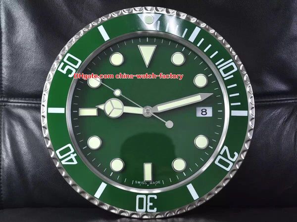 

12 Стиль Topselling Главная Часы настенные часы 34CM х 5см 1.5KG 316L Кварц Люминесцентные вахта тавра 116610 116710 1166719 116619 Часы Часы