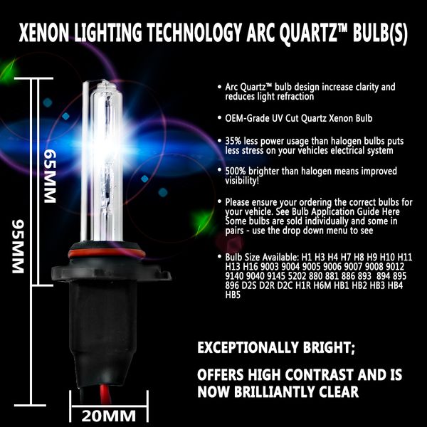 xeno HID KIT 9004//9007//HB1//D2S//9145//5202//H11//H13 10000K 6000K 8000K 12000K