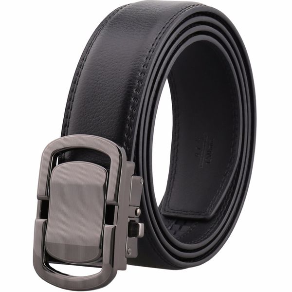 

kaweida 2018 new fashion alloy automatic buckle genuine leather belt ceinture homme business men's black brown belt