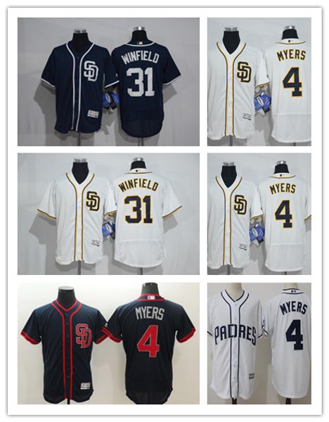 

wholesale men women youth san diego custom padres jersey #4 wil myers 31 dave winfield home red blue grey white kids girls baseball jerseys, Blue;black