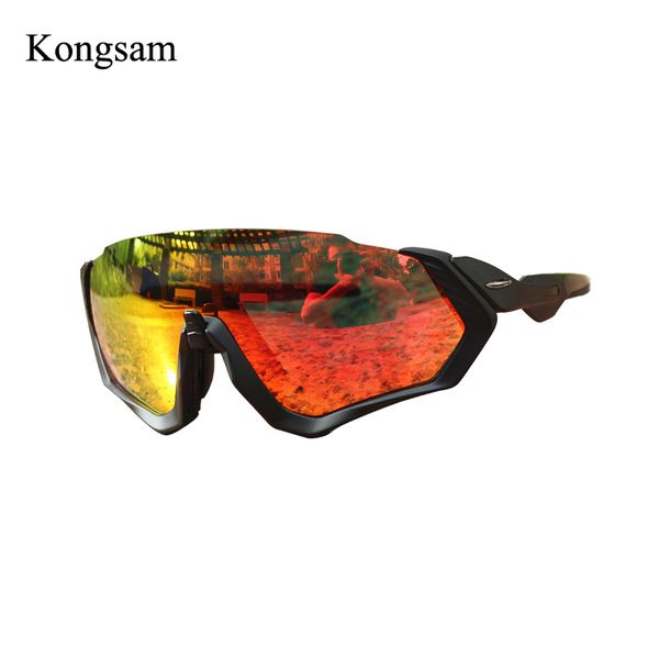

kongsam polarized cycling goggles 3 lens kit uv400 polarized cycling sun glasses outdoor sports bicycle glasses bike sunglasses