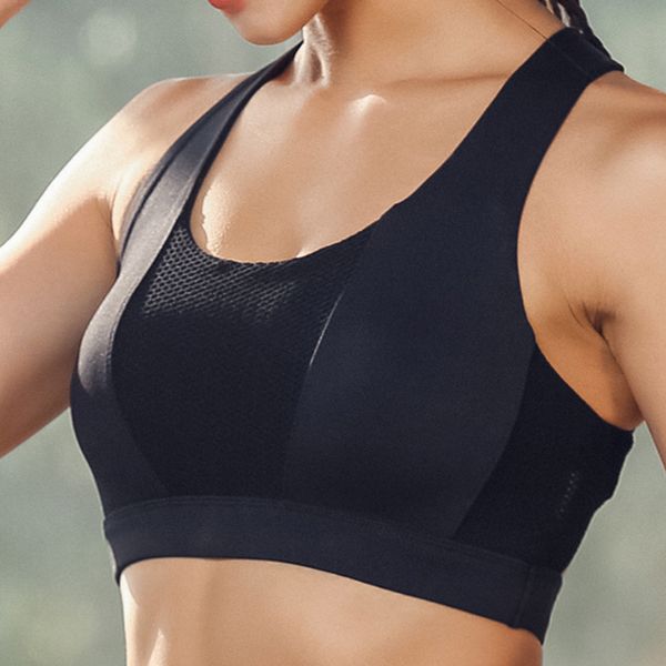 

push up high impact sports bra seamless yoga bra 4 size, White;black