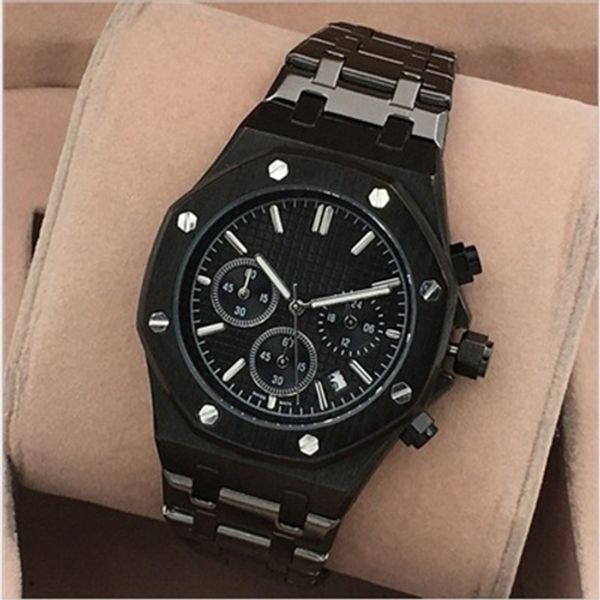 

All Gadgets Work AAA Fashion Business Men's Watch Stainless Steel Quartz Watch Stopwatch Luxury Watches Top Men's Brands relojes Best Gifts
