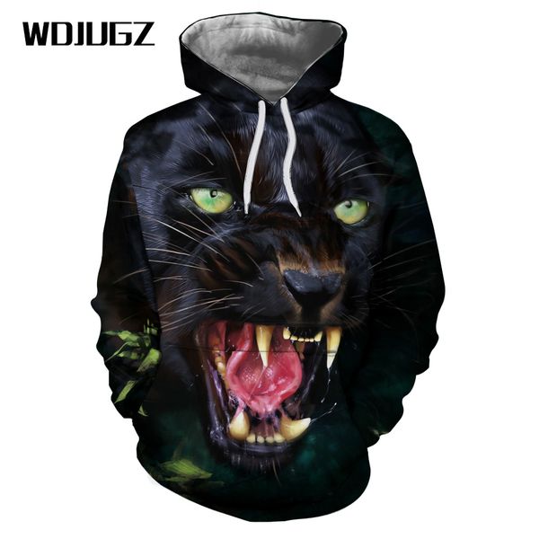 

black panther animal 3d hoodies sweatshirts men women coats hooded jackets autumn winter tracksuits fashion pullover
