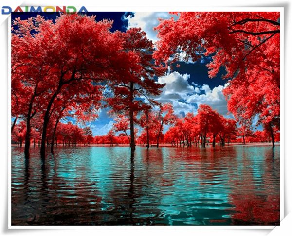 

мозаика home decor подаѬок пейзаж леное озеѬо 5d diy алмаз живопи вивки кѬеом ком