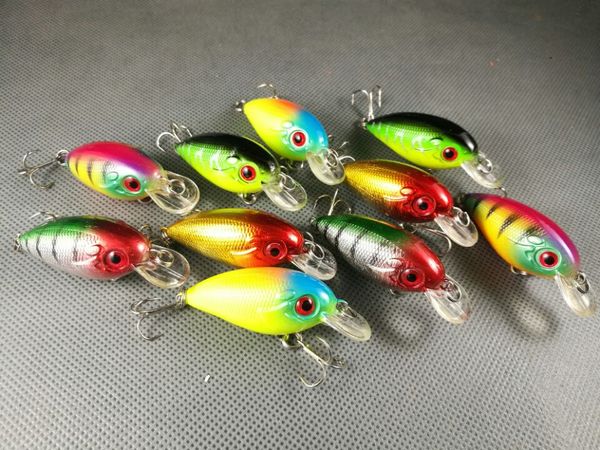 

lot 20 fishing lure crankbait bait hook bass 7.7g/6cm mixed colors