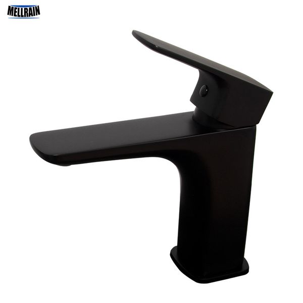 

black electroplate bathroom basin faucet brass material fashion basin mixer single hole deck mount new design