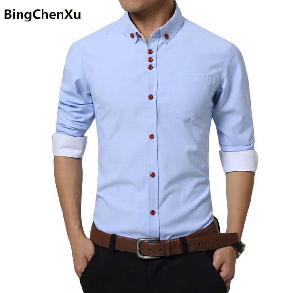 

men's shirt brand male shirts casual slim fit long sleeve shirt men 2018 camisa masculina turn-down cotton male plus size 1106, White;black