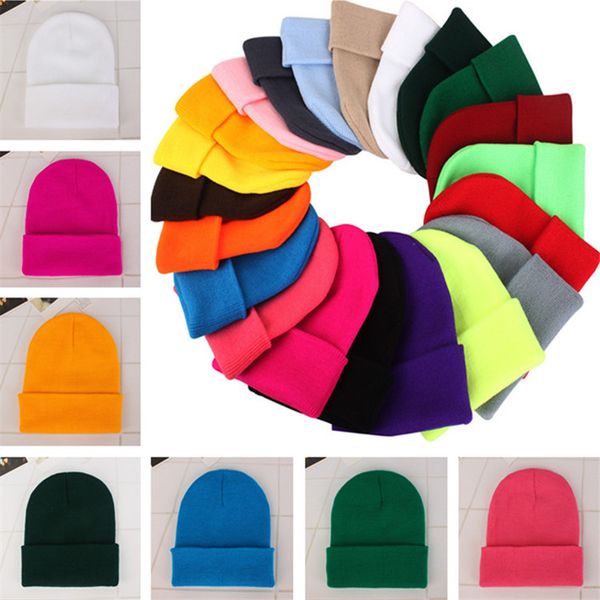 

fashion knitted hat autumn winter cotton warm hat heavy hair ball twist beanies solid color hip-hop wool hats 300pcs t1i844, Yellow